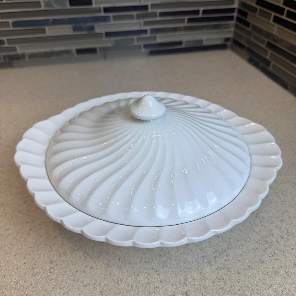 Johnson Bros Snowhite Regency Ironstone Covered Vegetable Tureen White England‎